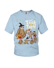 Sloth Trick Or Treat Gift For Halloween Youth T-Shirt tile