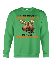 Moose My Mouth Doesn't Say It Crewneck Sweatshirt tile