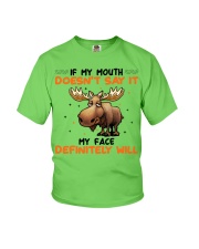 Moose My Mouth Doesn't Say It Youth T-Shirt tile