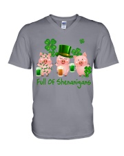 Pig Full Of Shenanigans V-Neck T-Shirt tile
