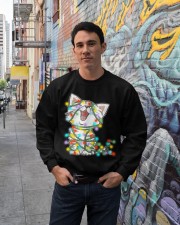 Cat Christmas Colors Crewneck Sweatshirt lifestyle-unisex-sweatshirt-front-2