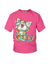 Cat Christmas Colors Youth T-Shirt tile