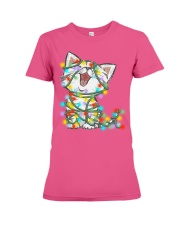 Cat Christmas Colors Premium Fit Ladies Tee tile