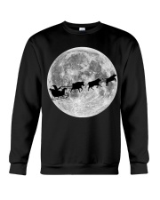 Cow Christmas Moon Night Crewneck Sweatshirt front