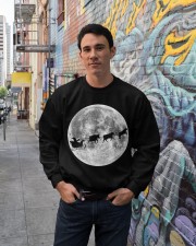 Cow Christmas Moon Night Crewneck Sweatshirt lifestyle-unisex-sweatshirt-front-2