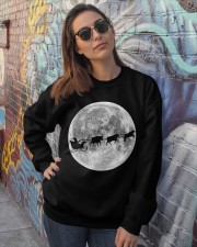 Cow Christmas Moon Night Crewneck Sweatshirt lifestyle-unisex-sweatshirt-front-3