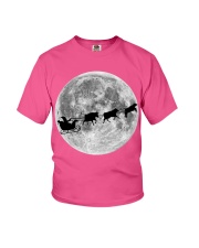 Cow Christmas Moon Night Youth T-Shirt tile