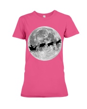 Cow Christmas Moon Night Premium Fit Ladies Tee tile