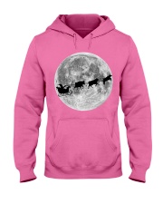 Cow Christmas Moon Night Hooded Sweatshirt tile