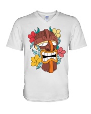 Monkey Samurai Mask V-Neck T-Shirt thumbnail