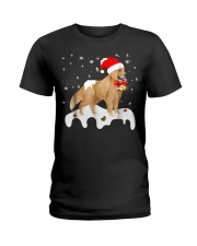 Funny Golden Retriever Merry Christmas T Shirt Ladies T-Shirt thumbnail