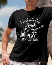 Drink Beer and Play Guitar Classic T-Shirt lifestyle-mens-crewneck-front-11