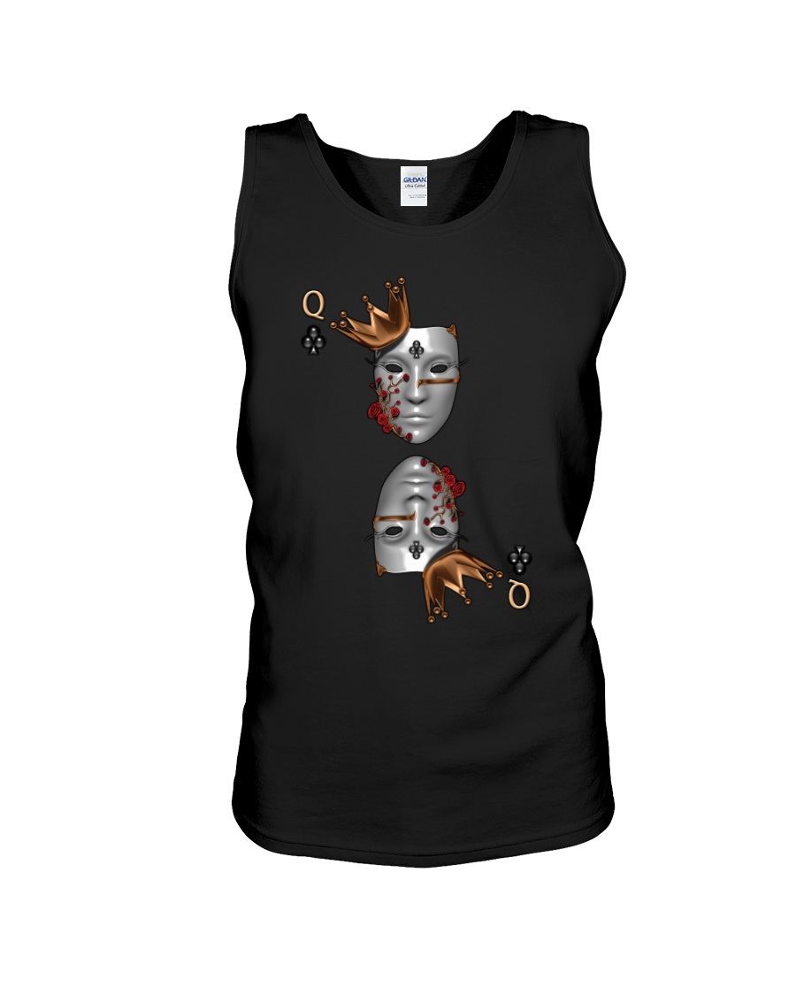 Queen of Clubs 3d Design Unisex Tank
