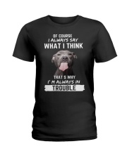 PIT BULL in trouble Ladies T-Shirt front