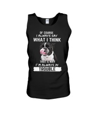 FRENCH BULLDOG in trouble Unisex Tank tile