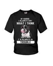 FRENCH BULLDOG in trouble Youth T-Shirt tile