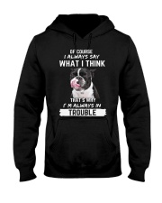 FRENCH BULLDOG in trouble Hooded Sweatshirt tile