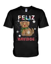 FELIZ NAVIDOG Limited Edition V-Neck T-Shirt tile