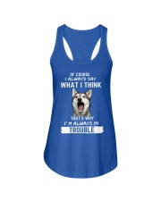 SIBERIAN HUSKY in trouble Ladies Flowy Tank tile