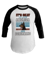DOBERMAN It's Okay To Love Baseball Tee tile