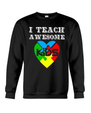 I TEACH AWESOME KIDS AUTISM AWARENESS DAY SHIRT Crewneck Sweatshirt thumbnail
