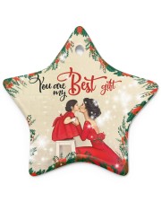 Best Gift Ornament Christmas 2 Star Ornament (Porcelain) tile