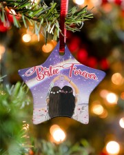 Bestie Forever 2 Ornament Christmas Star ornament - single (porcelain) aos-star-ornament-single-porcelain-lifestyles-07