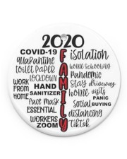 2020 HAND Christmas Ornament Circle Ornament (Porcelain) tile