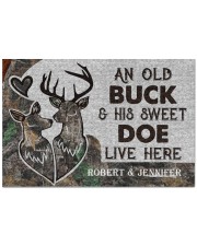 Live Here Customize Name Doormat 22.5" x 15" front