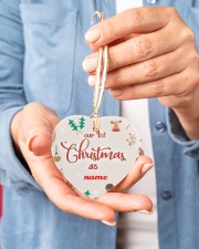 Our 1st Chiristmas Ornament Personalize Heart ornament - single (porcelain) aos-heart-ornament-single-porcelain-lifestyles-01