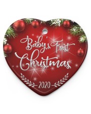 Baby's first Christmas - Chiristmas Ornament Heart ornament - single (porcelain) front