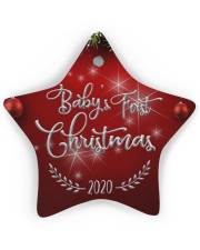 Baby's first Christmas - Chiristmas Ornament Star Ornament (Wood) tile