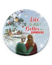 Life better 2 Christmas Circle Ornament (Porcelain) tile