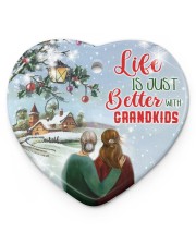Life better 2 Christmas Heart Ornament (Porcelain) tile