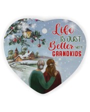 Life better 2 Christmas Heart Ornament (Wood) tile