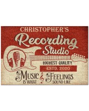 Recording Studio DD010718NA Customize Name Doormat 34" x 23" front
