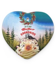 Life better Christmas Heart Ornament (Porcelain) tile