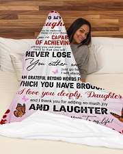 Mother Daughter Capable Blanket Large Fleece Blanket - 60" x 80" aos-coral-fleece-blanket-60x80-lifestyle-front-03