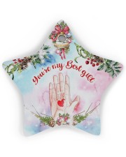 Best Gift Hands Ornament Christmas 4 Star Ornament (Wood) tile