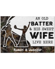 An Old Batter DD010815NA Customize Name Doormat 34" x 23" front
