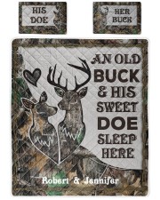 Buck And Doe DD011125MA Customize Name Queen Quilt Bed Set front