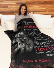 I Love You DD011918DH Customize Name Large Fleece Blanket - 60" x 80" aos-coral-fleece-blanket-60x80-lifestyle-front-05a