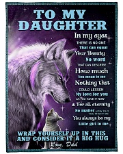 To my daughter big hug 3 Large Fleece Blanket - 60" x 80" front