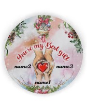 Best Gift Hands Ornament Christmas 5 Personalize Circle Ornament (Wood tile