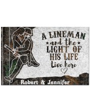 A Lineman DD010716NA Customize Name Doormat 22.5" x 15" front