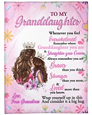 Grandmother Granddaughter Hugged Blanket Large Fleece Blanket - 60" x 80" front
