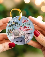 Life better 3 Ornament Christmas Personalize Circle ornament - single (porcelain) aos-circle-ornament-single-porcelain-lifestyles-08
