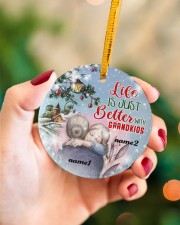 Life better 3 Ornament Christmas Personalize Circle ornament - single (porcelain) aos-circle-ornament-single-porcelain-lifestyles-09