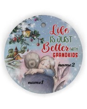 Life better 3 Ornament Christmas Personalize Circle Ornament (Wood tile