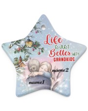 Life better 3 Ornament Christmas Personalize Star Ornament (Porcelain) tile